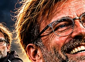 Jürgen Klopp: Porträtausschnitt aus einer vorhandenen EnergieRebell-Grafik