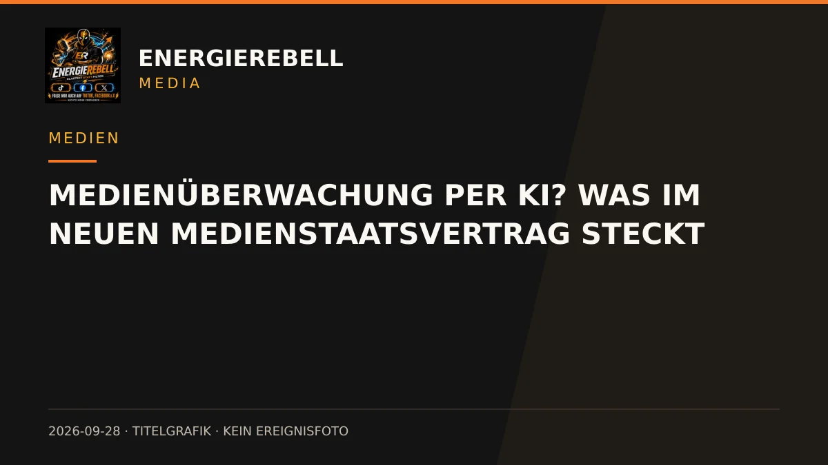 Medienüberwachung und KI im Medienstaatsvertrag