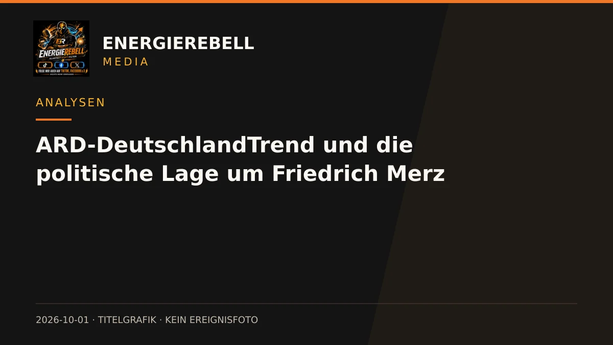 ARD-DeutschlandTrend und die politische Lage um Friedrich Merz
